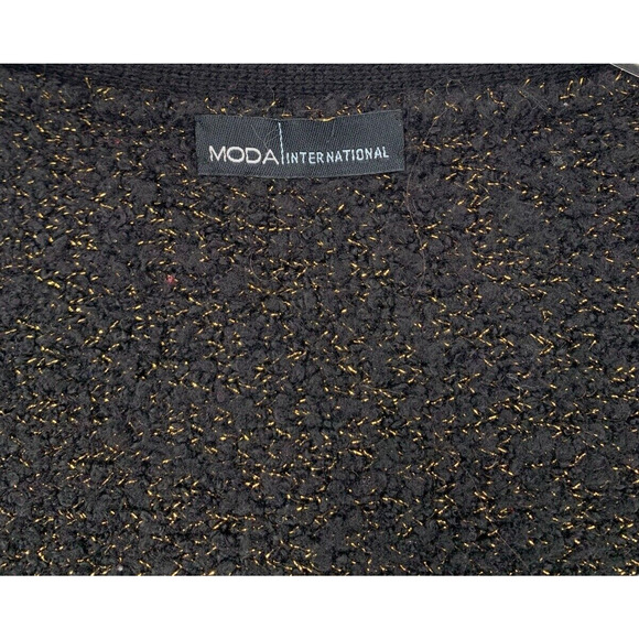 Victorias Secret Baby Doll Sweater Cardigan Bow Mettalic Boucle Knit Small - Picture 6 of 8